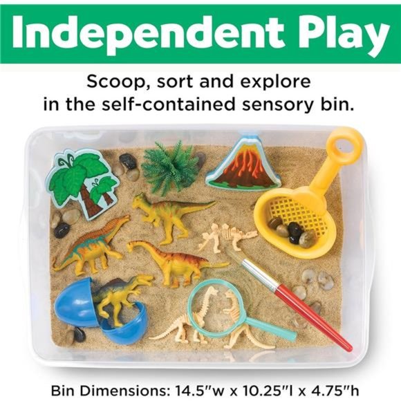 Creativity for Kids Sensory Bin: Dinosaur Dig - Dinosaur Toys for Kids Ages 3-5+ - Picture 5 of 6